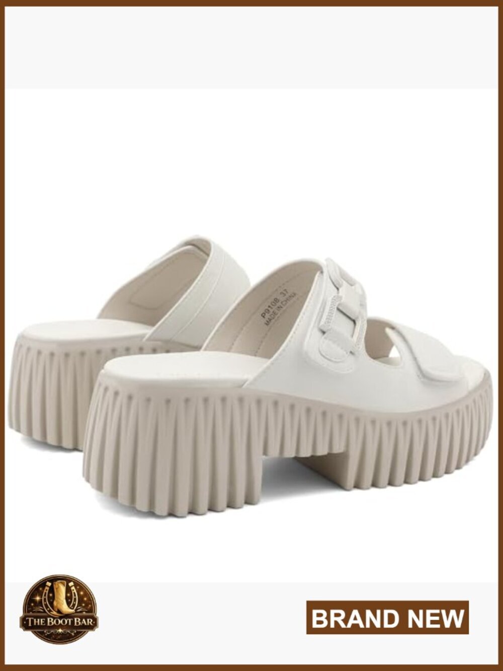 Womens Chunky Wedge Platform Sandals Adjustable Double-Strap Square-Toed - Picture 6 of 7